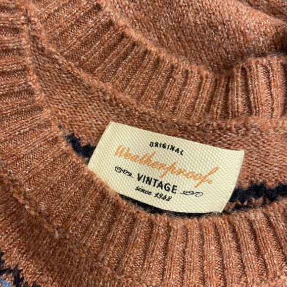 Weatherproof Vintage Copper Fair Isle Knit Sweater XL Women's Pullover M0211 - Picture 5 of 9